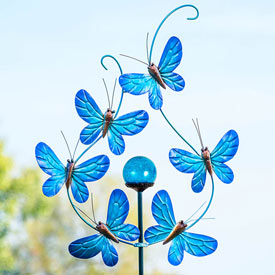 Blue Butterfly Wind Spinnner