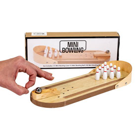 Miniature Wooden Bowling Set