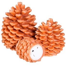 Led Pinecone Candles - Set of 3