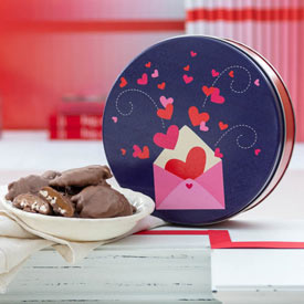Pecan Supremes in Love Letters Tin