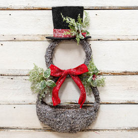 Snowman Basket Wreath