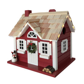 Capeside Christmas Lighted Birdhouse