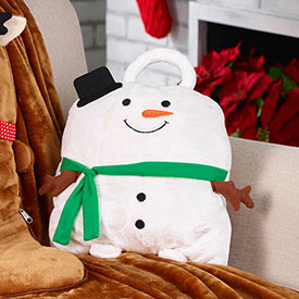 Holiday Plush Pillow Blankets 