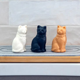 Kitty Sculpted Soap Trio