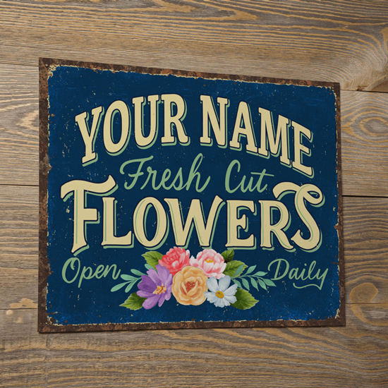 Fresh Cut Flowers - Tin Sign