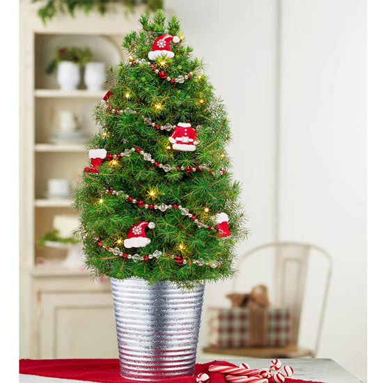 Santa's Day Off Decorated Spruce Tree | Breck's Gifts