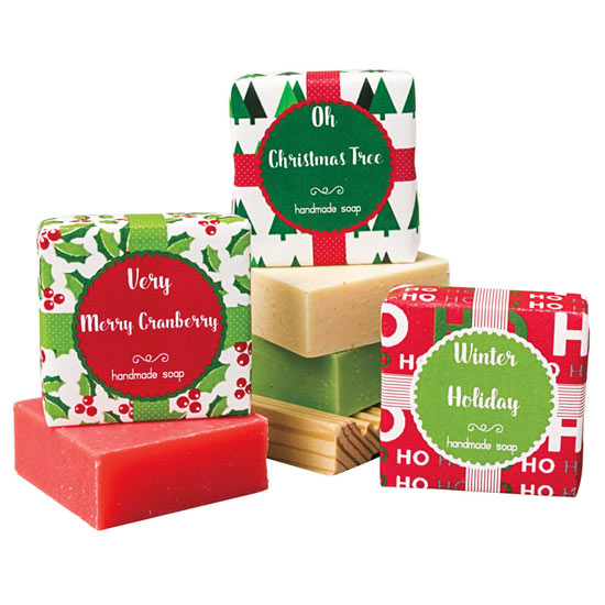 Holiday Soap Gift Set with Tray