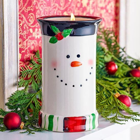 Tall Snowman Candle