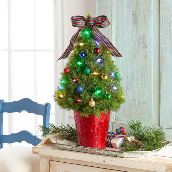 Nostalgic Holiday Decorated Spruce Tree