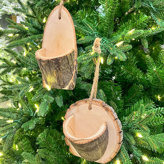 Hollow Log Hanging Planters