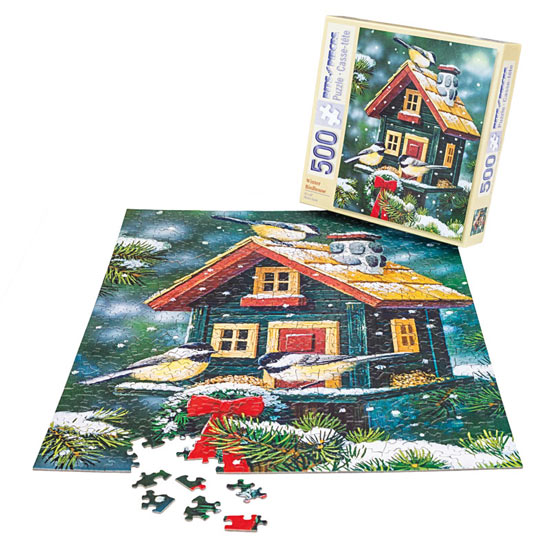Winter Birdhouse Puzzle - 500 Pieces