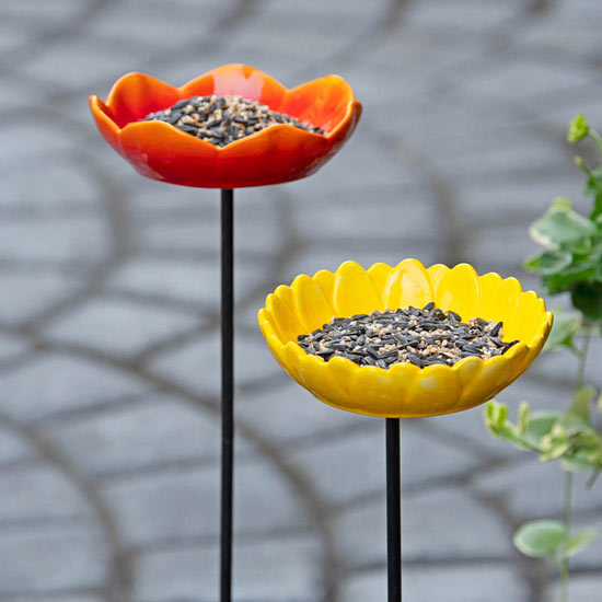 Flower Birdfeeder Stakes