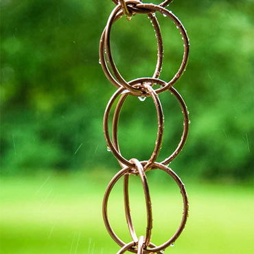 Polished Copper Rain Chain
