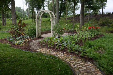 One of the ornamental beds at the Gurney's Farm