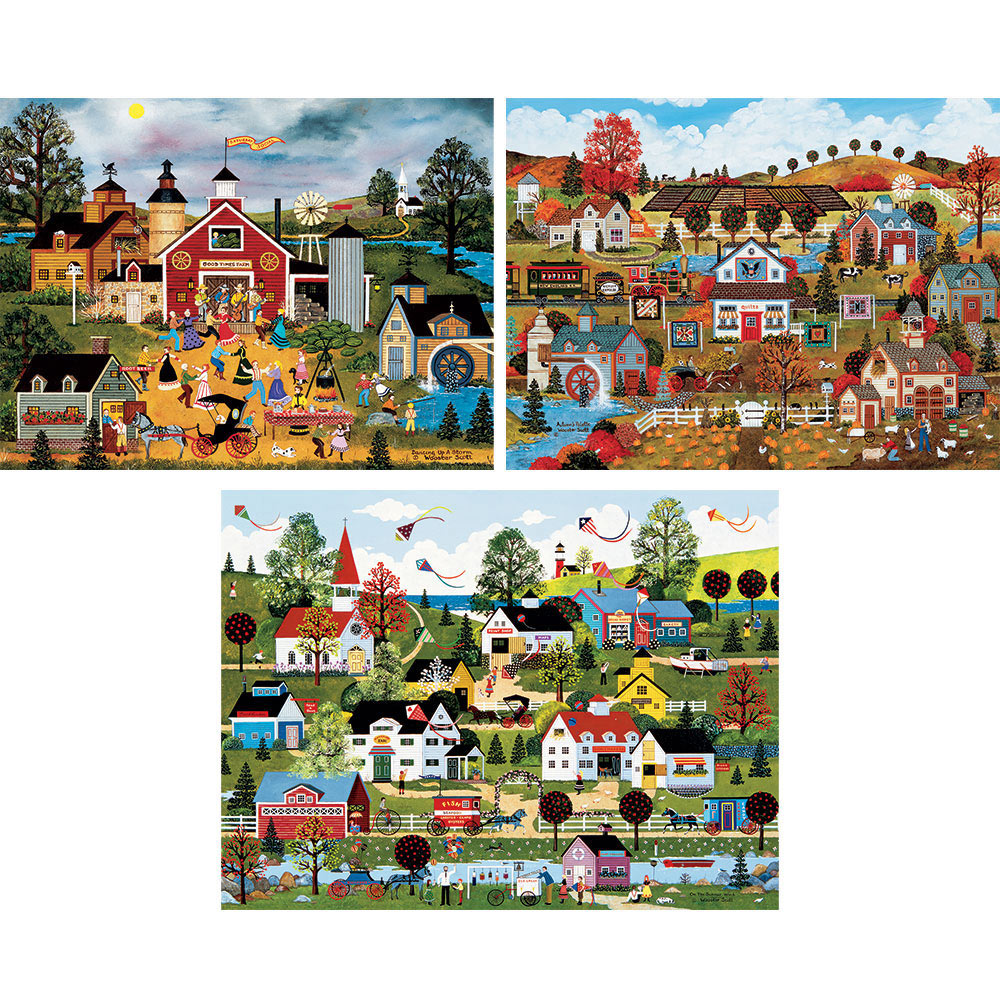 Set of 3: Jane Wooster Scott 550 Piece Jigsaw Puzzles | Spilsbury