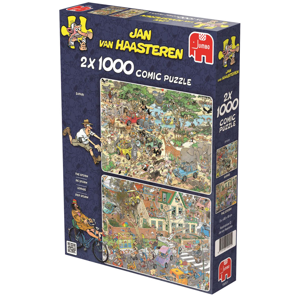 een vergoeding visie badge 2-in-1 Multi Pack 1000 piece Jigsaw Puzzle Set | Spilsbury