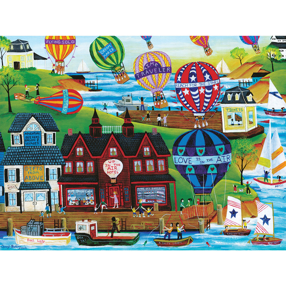 Hot Air Balloon Seaside 300 Large Piece Jigsaw Puzzle | Spilsbury
