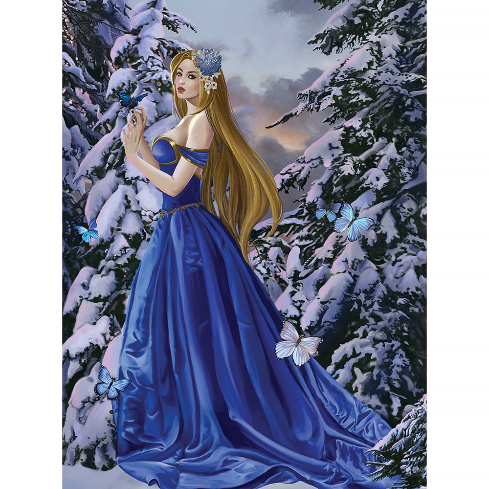 Jigsaw Puzzle Fantasy Mythology Princess Garden 300 large pieces NEW Made in USA 
