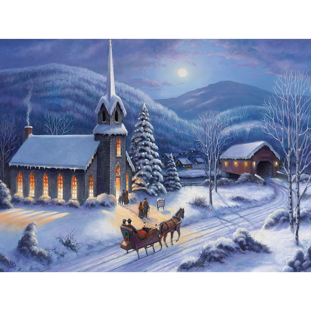 Moonlight In Vermont 500 Piece Jigsaw Puzzle