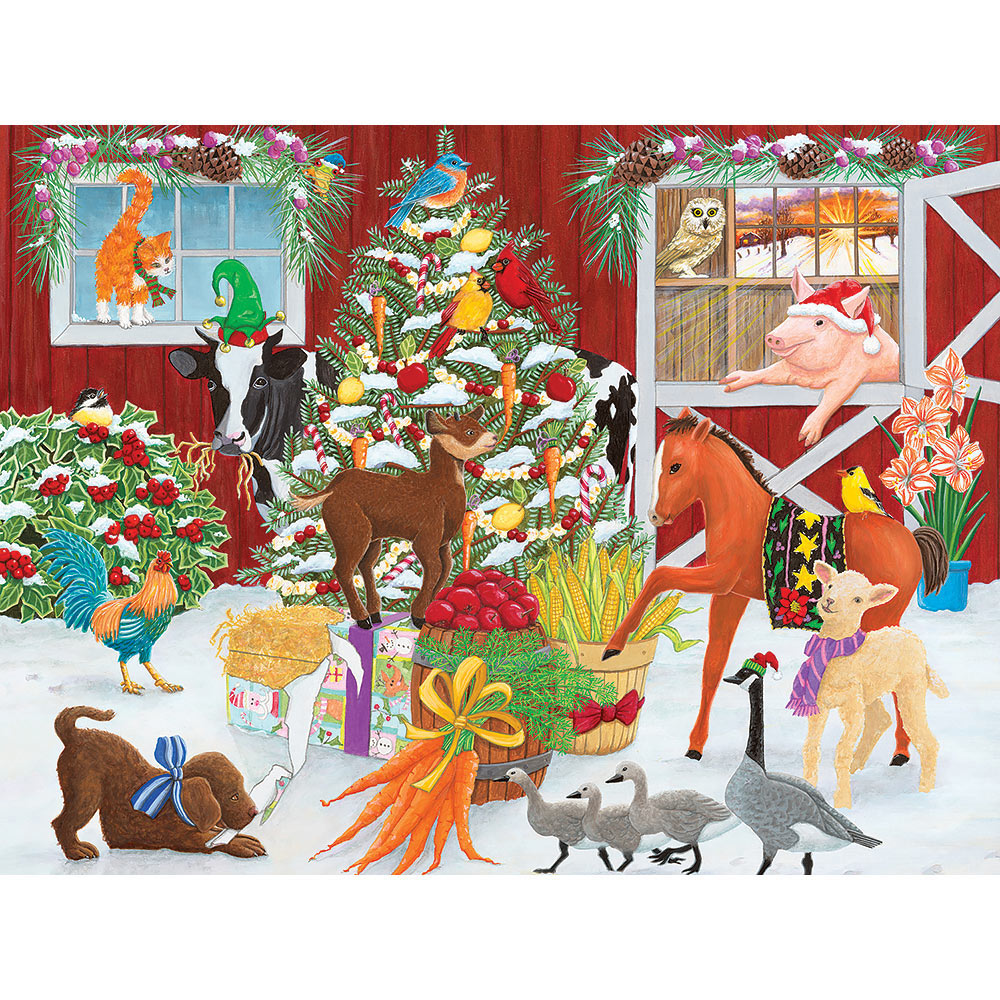 Christmas Farm 300 Large Piece Jigsaw Puzzle | Spilsbury