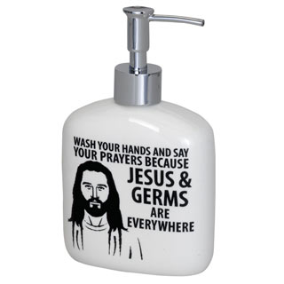 Jesus & Germs Soap Dispenser