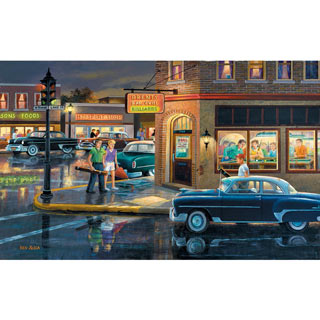 Small Town Saturday Night 300 Large Piece Jigsaw Puzzle