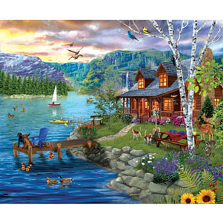 Peaceful Summer 300 Large Piece Jigsaw Puzzle