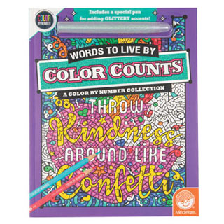 Color Counts Glitter Book- Words to Live By