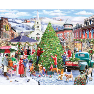 Time To Trim The Tree 300 Large Piece Jigsaw Puzzle