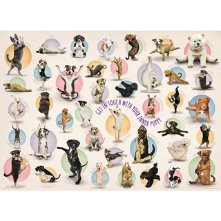 Yoga Puppies 300 Large Piece Jigsaw Puzzle