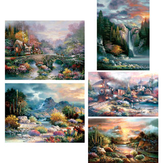 Set of 5: James Lee 300 Large Piece Jigsaw Puzzles
