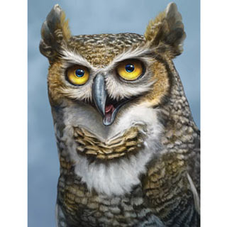 Happy Horned Owl 300 Large Piece Jigsaw Puzzle