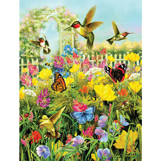 Hummingbirds And Arbor 550 Piece Jigsaw Puzzle