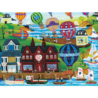 Hot Air Balloon Seaside 300 Large Piece Jigsaw Puzzle