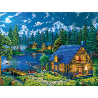 Forest Cabin 300 Large Piece Jigsaw Puzzle