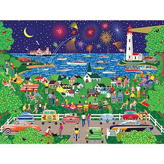 Fireworks Over The Bay 1000 Piece Jigsaw Puzzle