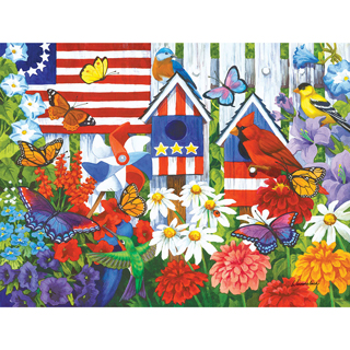 Red White And Bluebird 300 large Piece Jigsaw Puzzle