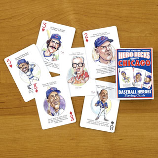 Cubs Baseball Heroes Playing Cards