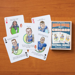 Chicago Bears Football Heroes Playing Cards