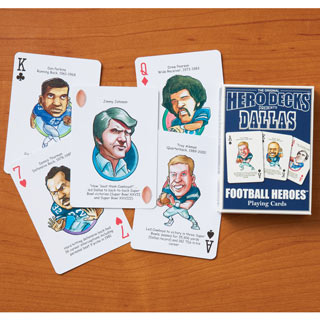 Dallas Cowboys Football Heroes Playing Cards