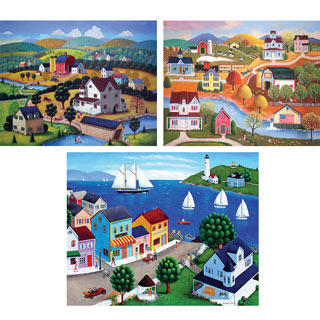 Set of 3 Pre-Boxed: Steven Klein 1000 Large Piece Jigsaw Puzzles