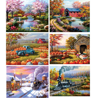 Set of 6: Sung Kim 1000 Piece Jigsaw Puzzles