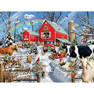 Winter Barn 300 Large Piece Jigsaw Puzzle
