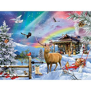 Winter In The Mountains 500 Piece Jigsaw Puzzle