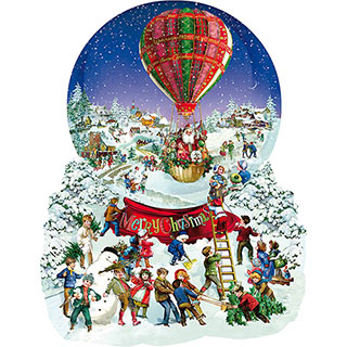 Old Fashioned Snow Globe 1000 Piece Shaped Jigsaw Puzzle