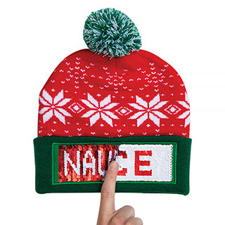 Naughty Or Nice Sequin Hat