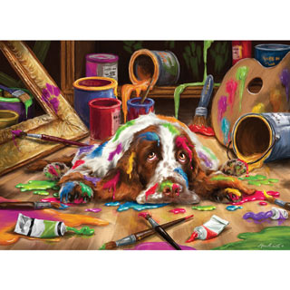 Puppy Picasso 1000 Piece Jigsaw Puzzle