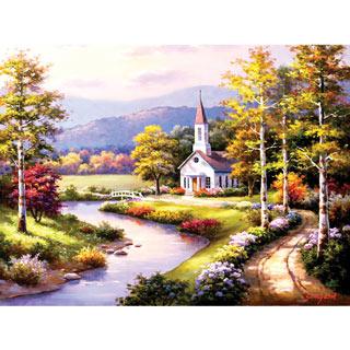 Country Chapel 500 Piece Jigsaw Puzzle