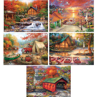Set of 5: Chuck Pinson 1000 Piece Jigsaw Puzzles