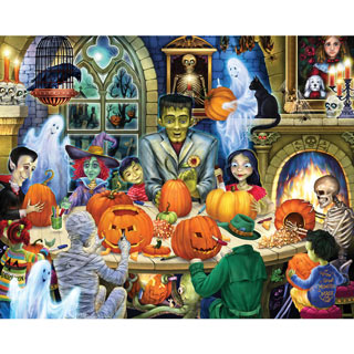 Suitable for Adults,Teenagers and Families Halloween Beautiful Sunset Adult Advanced Jigsaw Puzzles